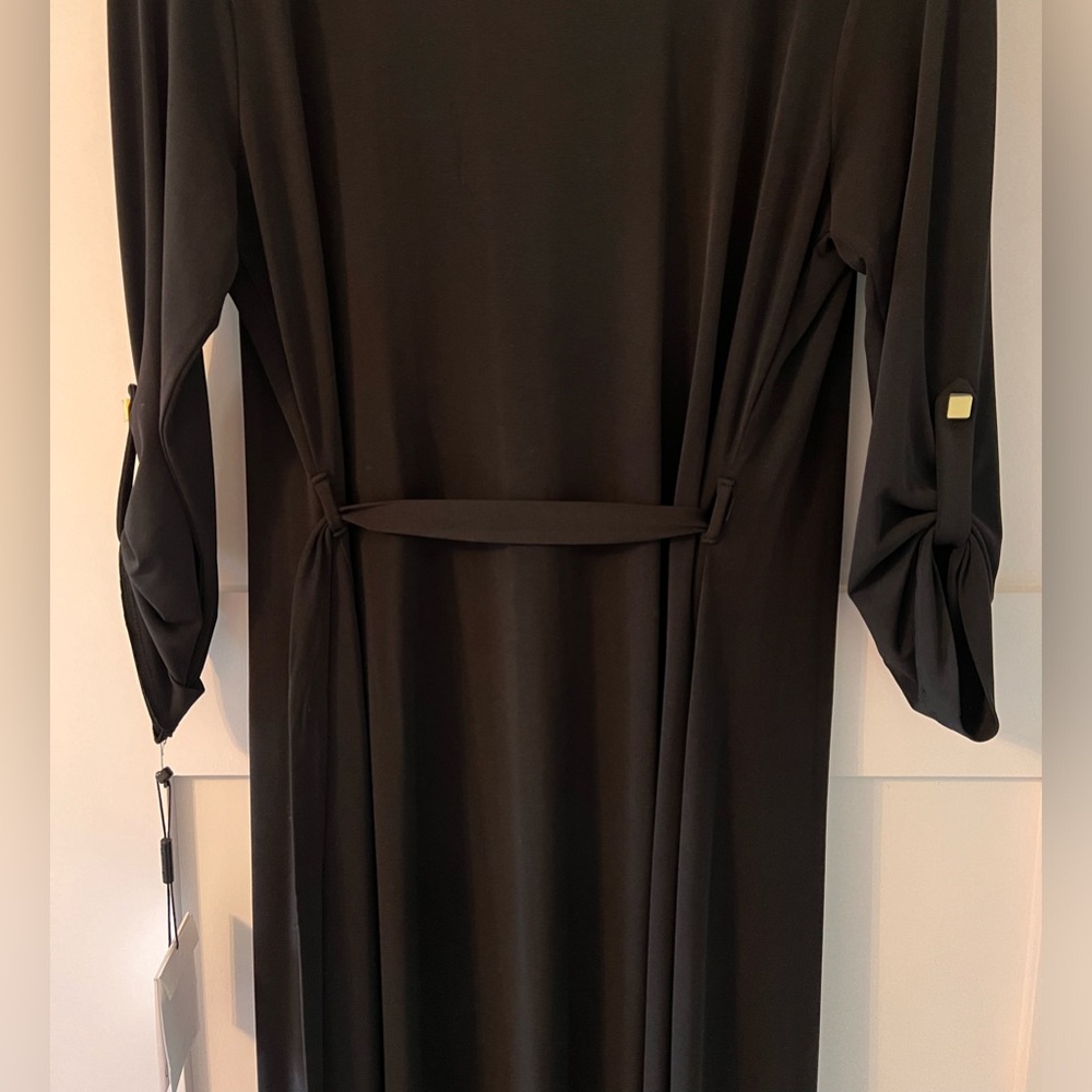 Calvin Klein Black Wrap Dress - Picture 8 of 9